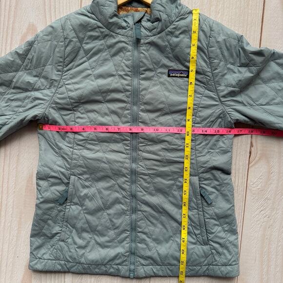 Patagonia Girls Nano Puff Primaloft Jacket Size L (12) Diamond Quilted #68006 - Picture 6 of 9